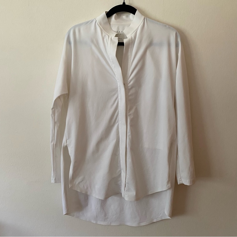 Aday Something Borrowed Button Up Open Neck High-… - image 1